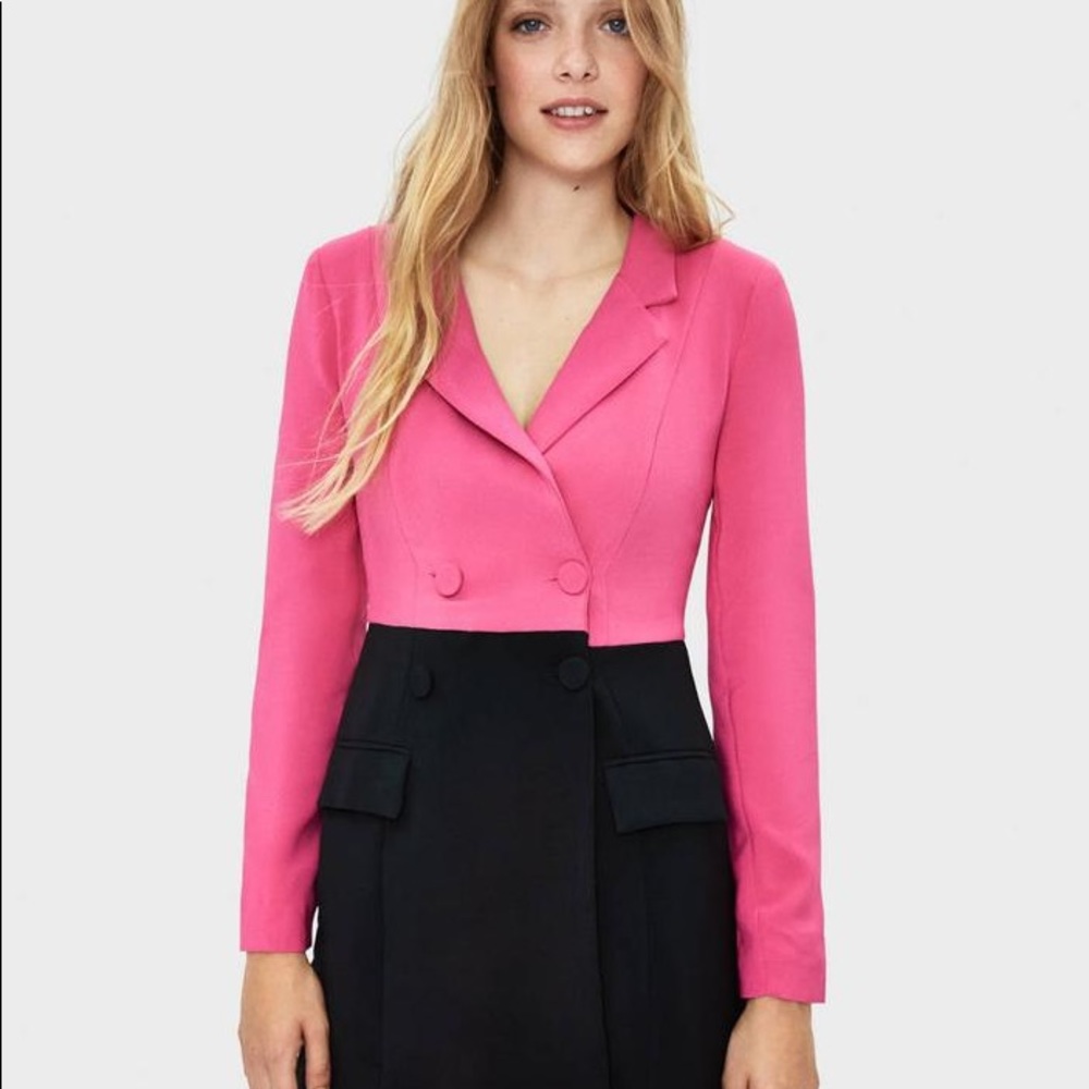 be pretty in pink with this dress suit barbiecore